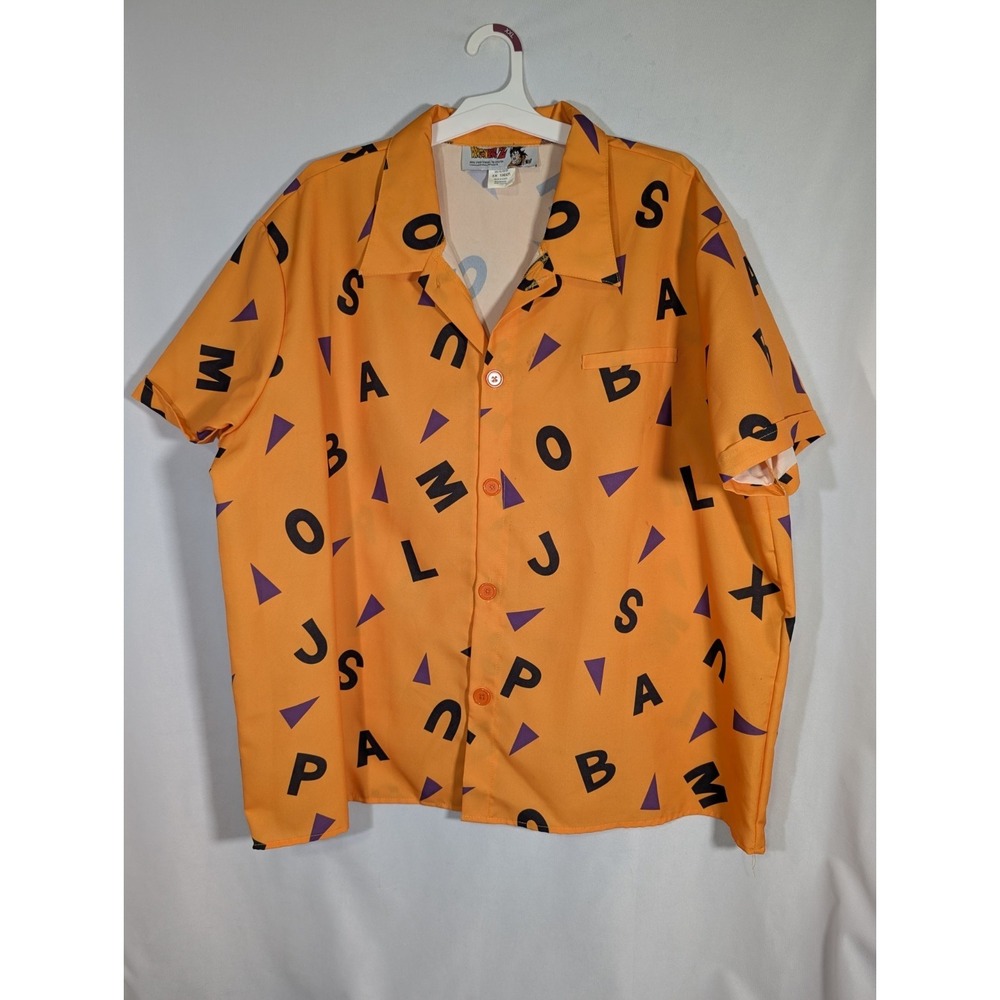 Dragon Ball Z Goku Button Up Down Anime Master Roshi Shirt Size 3XL Rare 2001